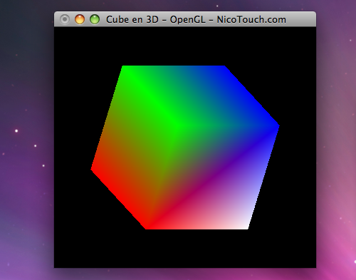 Cube en 3D - OpenGL - Mac OS X
